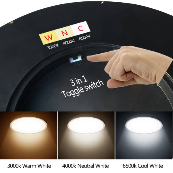 Plafón LED Slim 24W CCT negro - Imagen 3