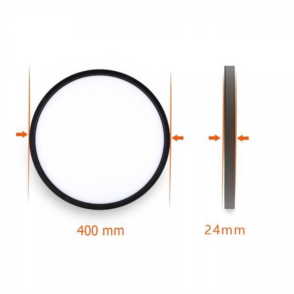 Plafón LED Slim 24W CCT negro - Imagen 2