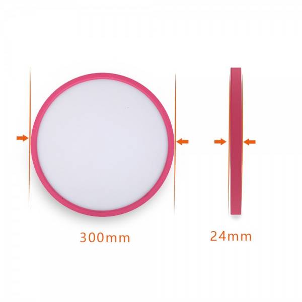 Plafón LED Slim 20W CCT rosa - Imagen 2